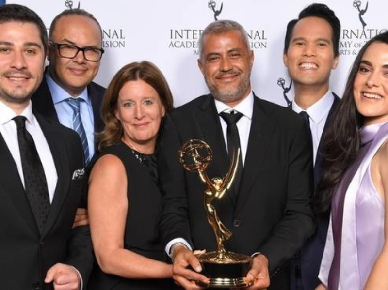 "Off The Grid," TRT World's multi-award-winning current affairs and investigative documentary series, delves into global narratives through personal journeys. [Image via @iemmys]